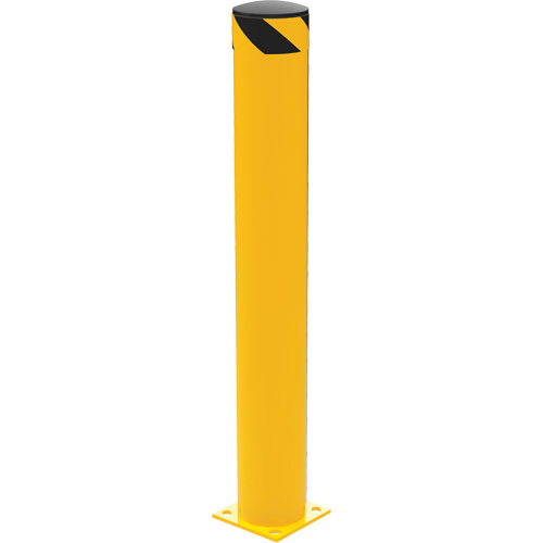 Safety Bollard, Steel, 48" H x 6.5" W, Yellow Waymarc Industries Inc