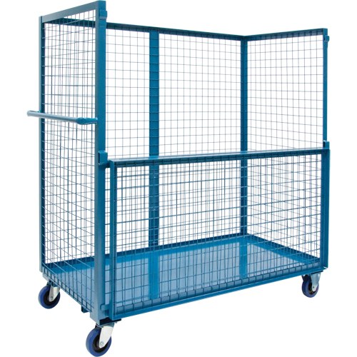 Chariot grillag&eacute; pour transport , Acier, 24" x 55" x 48", Capacit&eacute; 1200 lb Waymarc Industries Inc