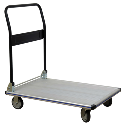 Folding Handle Platform Truck, Aluminum, 350 lbs., 29" L x 18-1/2" W, 34-1/2" High Waymarc Industries Inc