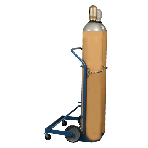 Chariot professionnel CC-2 pour deux bouteilles de gaz, Roues Caoutchouc moul&eacute;, Base de 16-7/8" la x 7-1/4" lo, 500 lb Waymarc Industries Inc