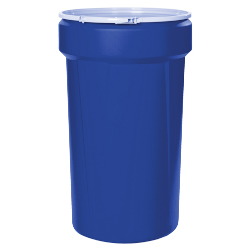 Nestable Polyethylene Drum, 55 US gal (45 imp. gal.), Open Top, Blue Waymarc Industries Inc