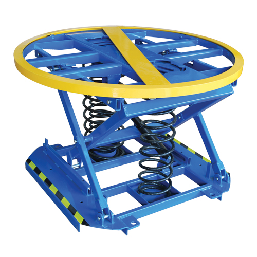 Spring-Operated Pallet Lifter, 43-5/8" L x 43-5/8" W, 4400 lbs. Cap. Waymarc Industries Inc