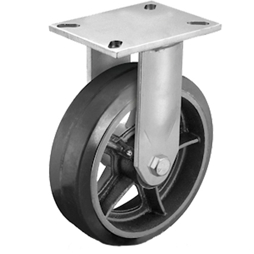 Heavy-Duty Plate Caster, Swivel, 6" (152.4 mm), Rubber, 450 lbs. (204 kg.) Waymarc Industries Inc