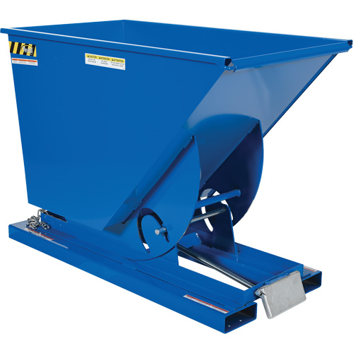 Conteneur autobasculeur, Acier, 3/4 vg³, Bleu Waymarc Industries Inc