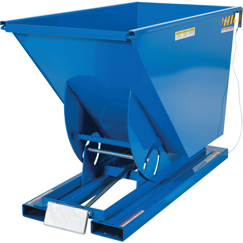 Conteneur autobasculeur, Acier, 3/4 vg³, Bleu Waymarc Industries Inc