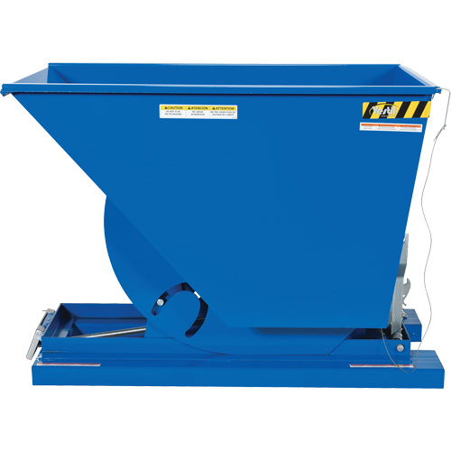 Conteneur autobasculeur, Acier, 3/4 vg³, Bleu Waymarc Industries Inc