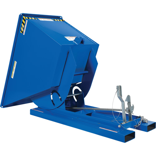 Conteneur autobasculeur, Acier, 3/4 vg³, Bleu Waymarc Industries Inc