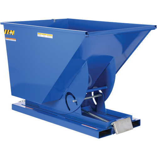 Conteneur autobasculeur, Acier, 1-1/2 vg³, Bleu Waymarc Industries Inc