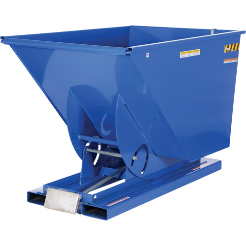 Conteneur autobasculeur, Acier, 1-1/2 vg³, Bleu Waymarc Industries Inc