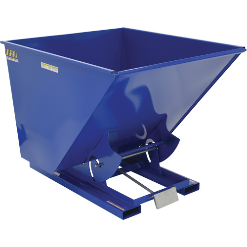 Conteneur autobasculeur, Acier, 2 vg³, Bleu Waymarc Industries Inc