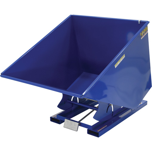 Conteneur autobasculeur, Acier, 2 vg³, Bleu Waymarc Industries Inc