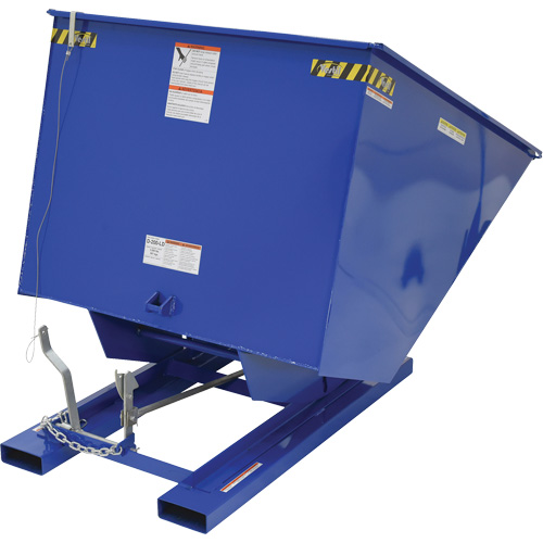 Conteneur autobasculeur, Acier, 2 vg³, Bleu Waymarc Industries Inc