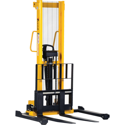 Manual Hydraulic Stacker, Hand Pump Operated, 2000 lbs. Capacity, 35" Max Lift Waymarc Industries Inc