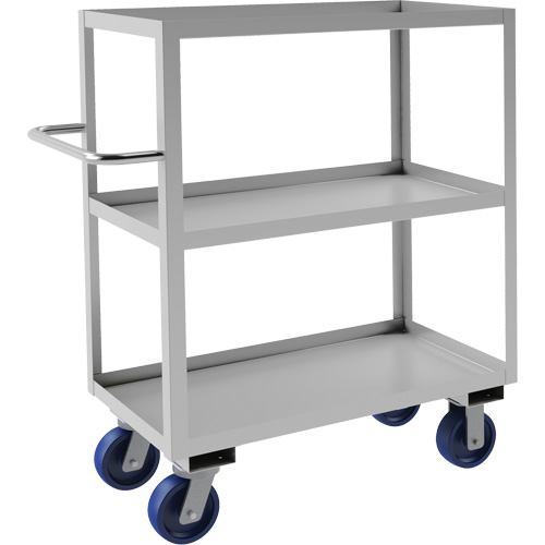 Industrial Grade Shelf Cart, 3 Tiers, 18-1/8" W x 47" H x 42" D, 1200 lbs. Capacity Waymarc Industries Inc