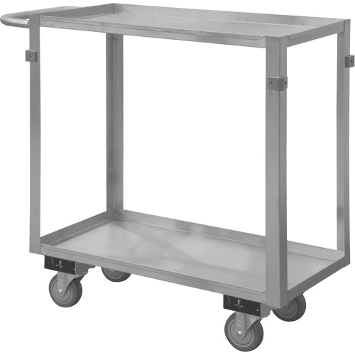 Chariot avec tablettes de calibre industriel, 2 Tiers, 22-1/2" la x 34" h x 42-7/16" p, Capacit&eacute; 600 lb Waymarc Industries Inc