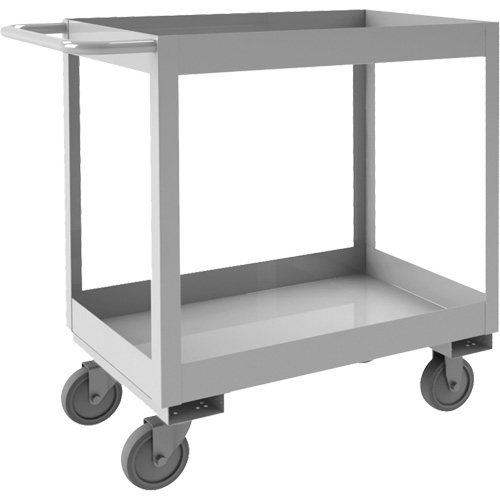 Industrial Grade Shelf Cart, 2 Tiers, 16" W x 34" H x 36-7/16" D, 600 lbs. Capacity Waymarc Industries Inc