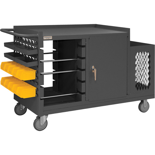Mobile Wire Spool and Maintenance Cart, Steel, 5 Rod, 54-1/16" W x 35" H x 24" D, 1200 lbs. Capacity Waymarc Industries Inc