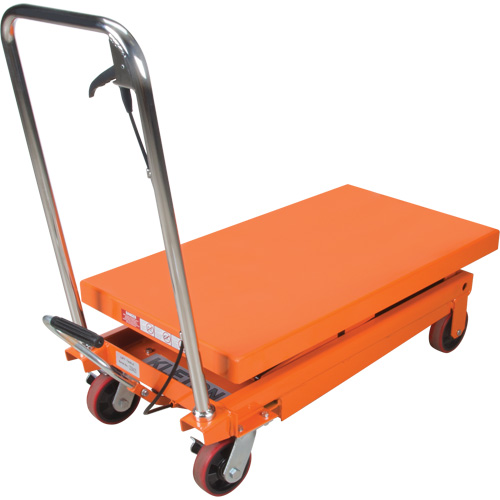 Hydraulic Scissor Lift Table, 35-3/4" L x 19-3/4" W, Steel, 770 lbs. Capacity Waymarc Industries Inc