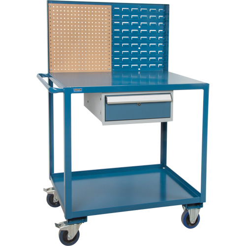 Chariot de service mobile, 2 Tiers, 24" la x 57" h x 40" p, Capacit&eacute; 1200 lb Waymarc Industries Inc