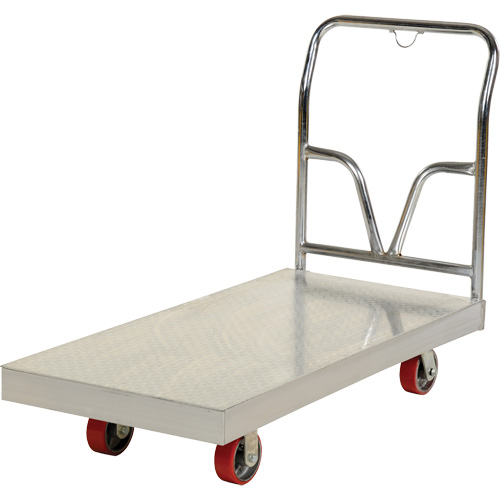 Aluminum Sheet Deck Platform Truck, 24" W x 48" L, 3600 lbs. Cap., Polyurethane Wheels Waymarc Industries Inc