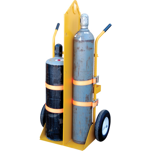 Welding Cylinder Torch Cart, Foam-Filled Wheels, 23-1/8" W x 22-13/16" L Base, 500 lbs. Waymarc Industries Inc