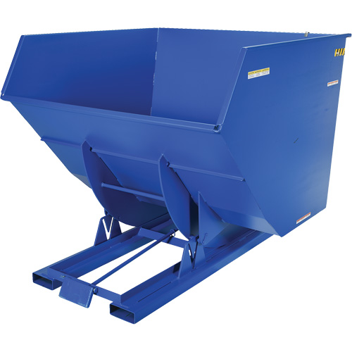 Conteneur autobasculeur, Acier, 4 vg³, Bleu Waymarc Industries Inc