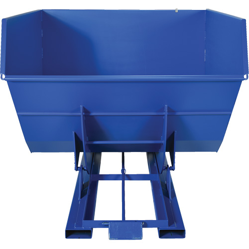 Conteneur autobasculeur, Acier, 4 vg³, Bleu Waymarc Industries Inc