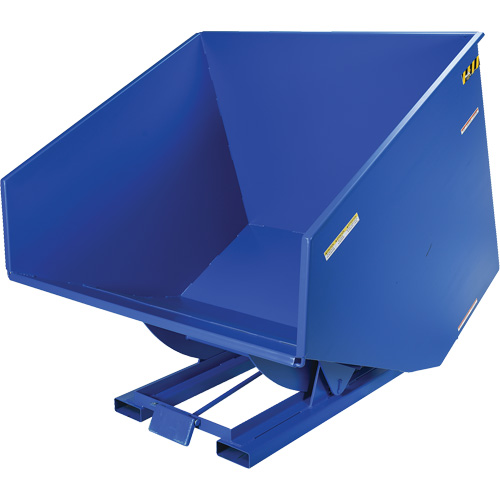 Conteneur autobasculeur, Acier, 4 vg³, Bleu Waymarc Industries Inc