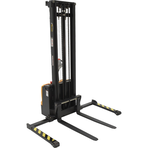 Double Mast Stacker, Electric Operated, 2200 lbs. Capacity, 150" Max Lift Waymarc Industries Inc