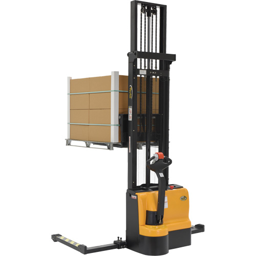 Double Mast Stacker, Electric Operated, 2200 lbs. Capacity, 150" Max Lift Waymarc Industries Inc