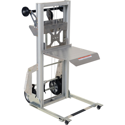 Portable Aluminum Load Lifter, Foot Pump Operated, 200 lbs. Capacity, 61" Max Lift Waymarc Industries Inc