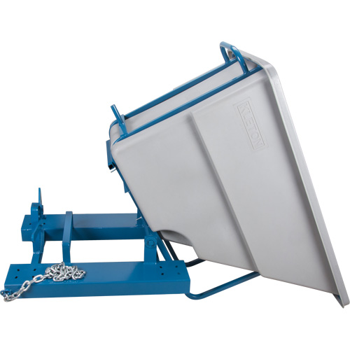 Self-Dumping Hopper, Polyethylene, 5/8 cu.yd., Grey Waymarc Industries Inc