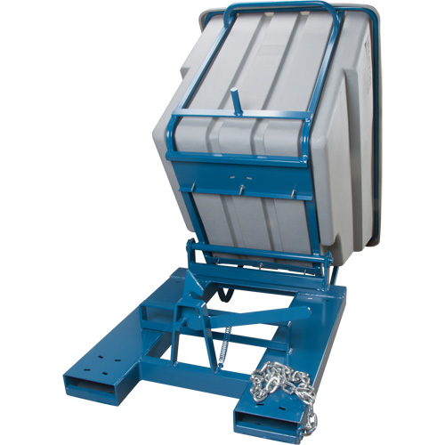 Self-Dumping Hopper, Polyethylene, 1-1/10 cu.yd, Grey Waymarc Industries Inc