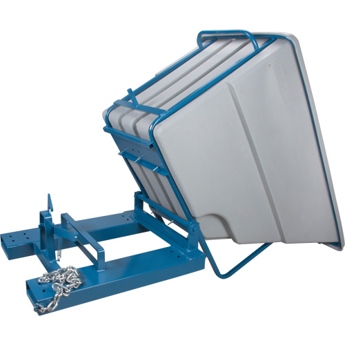 Self-Dumping Hopper, Polyethylene, 1-1/10 cu.yd, Grey Waymarc Industries Inc