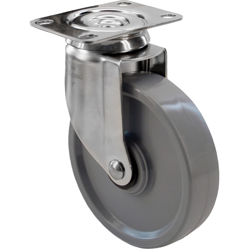 2309 Caster, Swivel, 5" (127 mm), Envirothane Grey, 350 lbs. (158.8 kg.) Waymarc Industries Inc