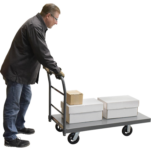 Chariot &agrave; plateforme, 48" lo x 24" la x Capacit&eacute; 2000 lb, Roues en Caoutchouc Waymarc Industries Inc