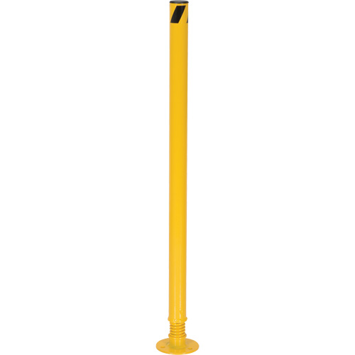 Spring Loaded Bollard, Steel, 42" H x 2-1/8" W, Yellow Waymarc Industries Inc
