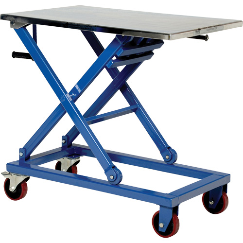 Manual Scissor Lift Table, 37" L x 23-1/2" W, Steel, 660 lbs. Capacity Waymarc Industries Inc