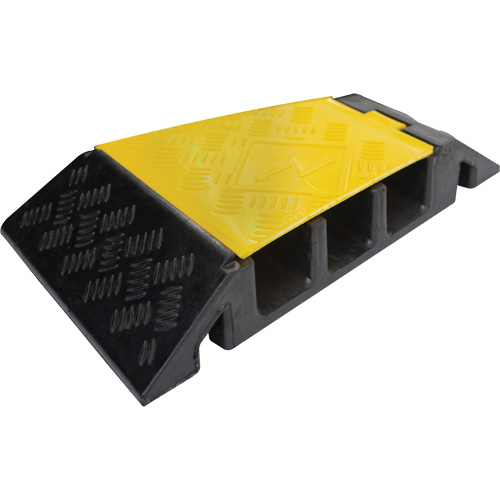Powerhouse Heavy-Duty Right Turn Cable Protector, 3 Channels, 12" L x 19.75" W x 3" H Waymarc Industries Inc