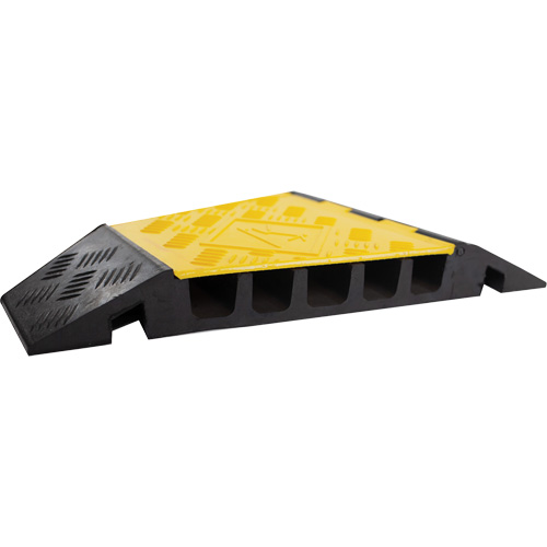 Powerhouse Heavy-Duty Left Turn Cable Protector, 5 Channels, 12" L x 19.75" W x 2.25" H Waymarc Industries Inc