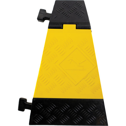 Powerhouse Heavy-Duty Left Turn Cable Protector, 5 Channels, 12" L x 19.75" W x 2.25" H Waymarc Industries Inc