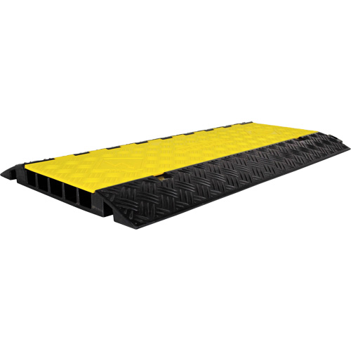 Powerhouse Medium-Duty Straight Cable Protector, 5 Channels, 36" L x 19.63" W x 2.25" H Waymarc Industries Inc