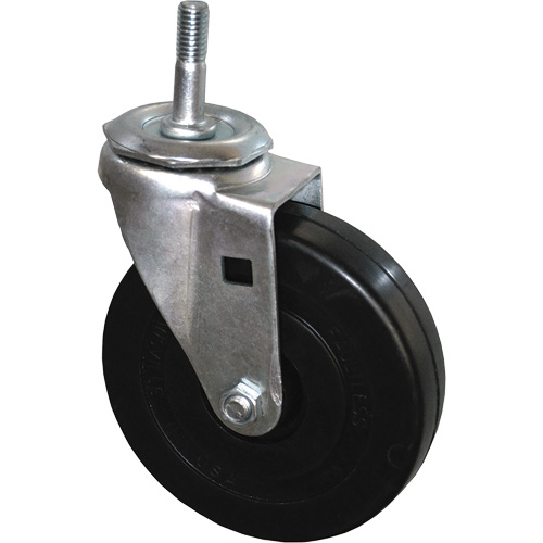Roulette pivotante &agrave; tige filet&eacute;e pour chariot &agrave; bascule Waymarc Industries Inc