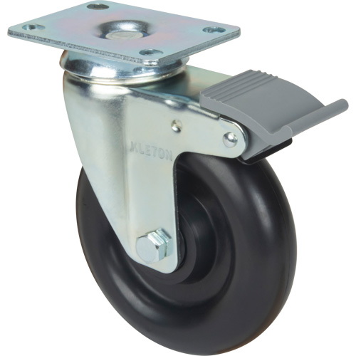 Roulette, Pivotant avec frein, 5" (127 mm), Polyol&eacute;fine, 250 lb (113,4 kg) Waymarc Industries Inc