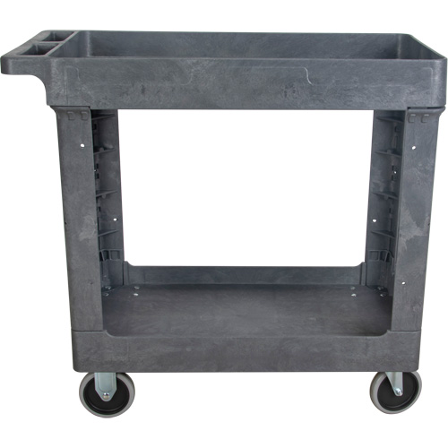 Chariot utilitaire pour l'entretien, 2 tiers, 16-1/2" x 32-1/2" x 34-1/2", Capacit&eacute; 550 lb Waymarc Industries Inc