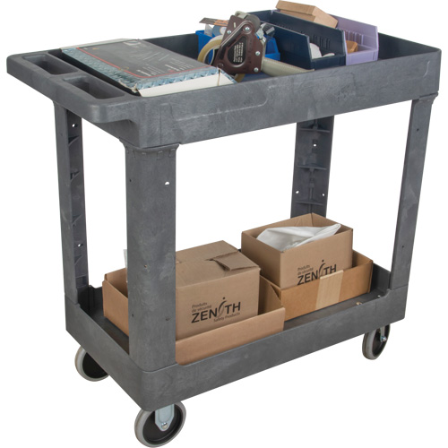 Chariot utilitaire pour l'entretien, 2 tiers, 16-1/2" x 32-1/2" x 34-1/2", Capacit&eacute; 550 lb Waymarc Industries Inc