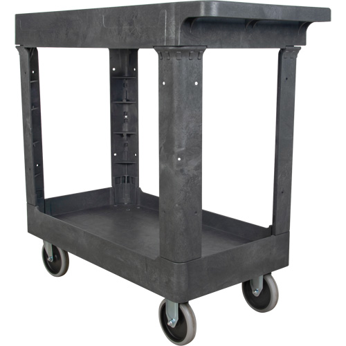 Chariot utilitaire pour l'entretien, 2 tiers, 16-1/2" x 32-1/2" x 34-1/2", Capacit&eacute; 550 lb Waymarc Industries Inc
