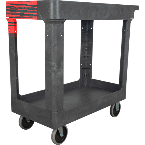 Chariot utilitaire pour l'entretien, 2 tiers, 16-1/2" x 32-1/2" x 34-1/2", Capacit&eacute; 550 lb Waymarc Industries Inc