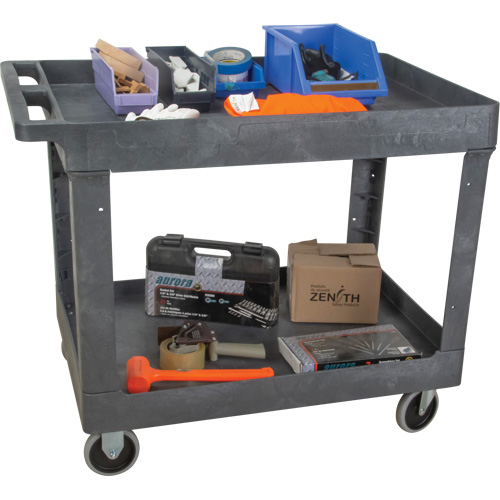 Chariot utilitaire pour l'entretien, 2 tiers, 24-5/8" x 32-1/2" x 40", Capacit&eacute; 550 lb Waymarc Industries Inc