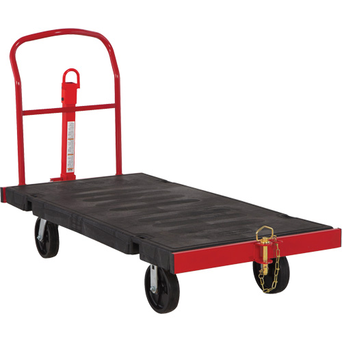 Towable Platform Cart, 64-1/4" L x 30-1/2" W, 2500 lbs. Cap., Polyolefin Wheels Waymarc Industries Inc